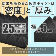 送料無料 吸音材 DIY 30×30×5cm 極厚 厚み5cm 高密度 ウレタンフォーム 壁 天井 吸音 吸音対策 楽器 スポンジ 消音 6枚 sg151-6_画像8