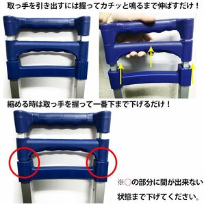 1円 キャリーカート キャリーワゴン 台車 荷物運び 折りたたみ 耐荷重60kg キャンプ アウトドア 災害時 軽量 コンパクト 持ち運び ad224の画像4