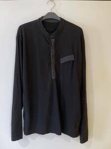 アドルフォドミンゲス　メンズロングTシャツ サイズ7 綿100% 1.2回使用　自宅保管 黒