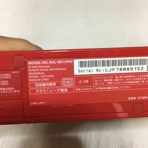  任天堂 NINTENDO Wii 本体 RVL-001(JPN) 赤 レッド 本体のみ 動作未確認 の画像8