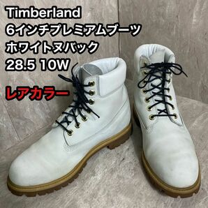 Timberland 6インチ プレミアムブーツ 28.5ホワイトヌバック　ティンバーランド PRIMALOFT プリマロフト 