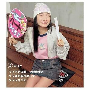 mini X-girl 特製 ジャンボうちわが入ってシートクッションになるバッグの画像5