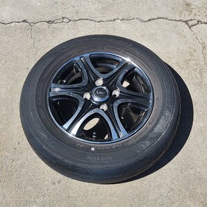 EEK◇ 直接引取大歓迎 DUNLOP ARREEST タイヤ 145180R13 75S EC202 4穴 ホイール 97113×4.00B タイヤホイールセットの画像3