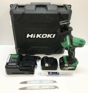 【rmm】HiKOKI ハイコーキ 18V コードレスセーバソー CR18DA(XP) バッテリ 充電器付き 中古品 通電確認 動作確認済み