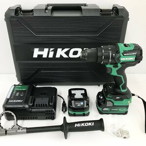 【rmm】HiKOKI ハイコーキ DV36DC コードレス 振動 ドライバドリル 36V バッテリーｘ2 充電器 サイドハンドル ケース付き 中古品の画像1