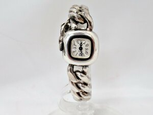 [fns] 1円～ ジャンク Obrey オブレイ SOLID SILVER レディース クォーツ スクエア型 腕時計