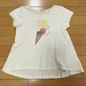 可愛い★ポンポネット★半袖Tシャツ 140 アイス アシンメトリー