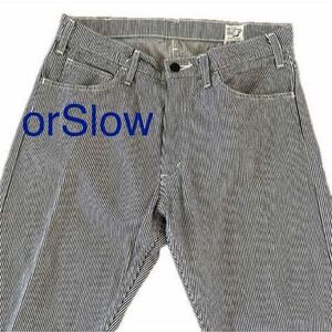 orSlow【オアスロウ】ストライプ　デニム　パンツ　M