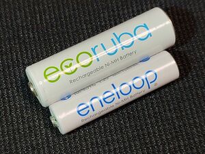 【ジャンク品】オーム電気 ecoruba 単3形 ニッケル水素電池　・SANYO 単4形エネループ　HR-4UTG