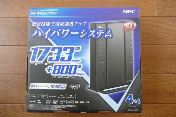  動作確認済 NEC Aterm WG2600HS2 WiFiルーター 無線LAN 状態良好