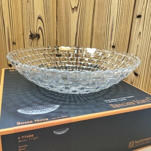 ★未使用 ガラス製 Nachtmann ナハトマン ボサノバ Schale Bowl ボウル 直径29cm★の画像2