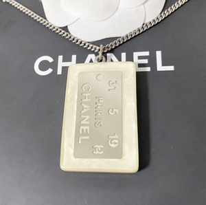  Chanel колье здесь Mark ракушка plate серебряный No.5 Logo *