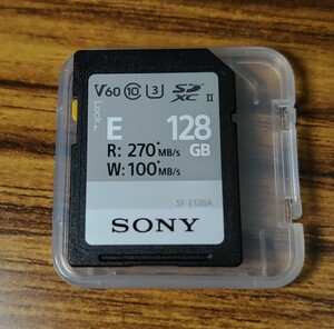 【ほぼ新品】 SONY SDXC カード v60 128GB class10 uhs-2 u3 ミラーレスの4k動画撮影に