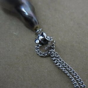 4点セット！ SILVER シルバー金具付き 本真珠 ブルーパール ネックレス ペンダント アクセサリーの画像7