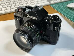 Canon キヤノン A-1、NEW FD 50mm F1.4　 ブラックボディ 一眼レフ フィルムカメラ 　動作確認済み
