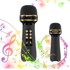 カラオケマイク Bluetooth5.0 瞬時接続 有線無線両用 マイク充電式