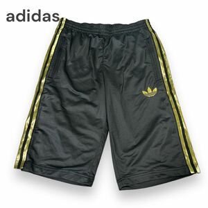 アディダス　adidas 日本限定 ハーフパンツ トラックパンツ 黒金　M SY HALF TRACK TP ¥7,590 メンズ　ジャージ　パンツ　ウエア