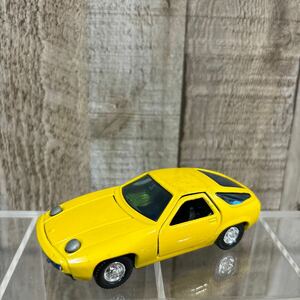  Sakura SAKURA PORSCHE 928 Porsche миникар суперкар SUPER CAR сделано в Японии подлинная вещь снят с производства распроданный Vintage Toys желтый 