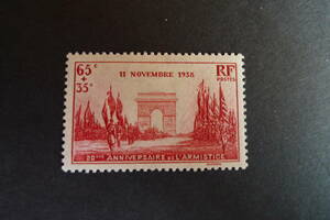 フランス　 1938年　 20e Anniversaire de la Victoire 1種完切手未使用