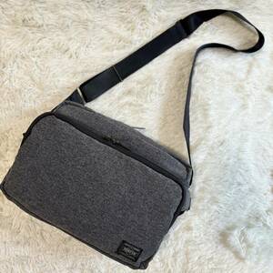 1円〜 美品◎ PORTER FUNCTION ショルダーバッグ ボディバッグ 斜め掛け 肩掛け ポーター ファンクション グレー メンズ レディース 希少