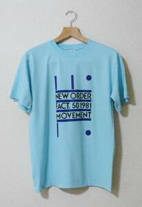 New Order Movement Tシャツ Lサイズ Joy Division マンチェスター Factory The Smiths ギターポップ シルクスクリーンプリント