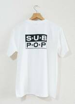 Sub Pop 【新品】Loser T-シャツ(Mサイズ) Nirvanaオルタナ Wh グランジ Beck Sonic Youth 90s シルクスクリーンプリント_画像2