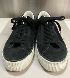 WAREHOUSE ウエアハウス　RUBBER SHOES ローカット スエード スニーカー 3400 BLACK サイズ10(28cm)