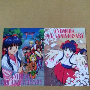 サクラ大戦　非売品カード　ＡＮＩＭＤＩＡ　１９ｔｈ　ＡＮＮＩＶＥＲＳＡＲＹ　アニメディア　本文必読