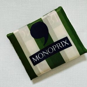 新作　モノプリ　エコバッグ MONOPRIX トートバッグ　パリ土産　フランス　人気　定番土産　グリーン系　