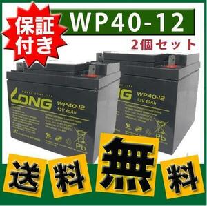 【保証書included】送料無料 電動vehicleBattery 2個SET (WP40-12) YAMAHA マイメイト(YM10A YM113輪タイプ) クボタ