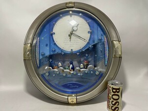 AS653 動作品　SEIKO電波時計　RE552S からくり時計　ウェブシンフォニー　仕掛け時計　ペンギンメロディ　中古現状品