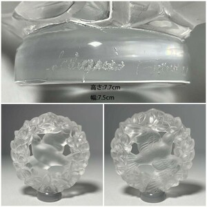 AS676 西洋美術　LALIQUE ラリック　バード　鳥置物　アンティーク　オブジェ　H7.7cm