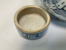 唐物 茶壷 茶入 古染付 陶磁器 時代物 茶道具 サイズ口径3㎝/高さ12㎝/幅12㎝_画像5