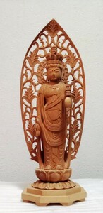 廃業された仏壇屋さんからの初だし　木彫り十一面観音菩薩立像