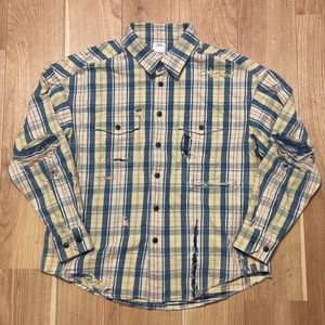 22SS Visvim PIONEER CHECK L/S CRASH Dk.Indigo シャツ size1 美品