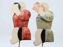 古いからくり人形 面被り 2点 鬼 お多福 柳屋 郷土玩具 鳥取県 民芸 伝統工芸 風俗人形 置物_画像5
