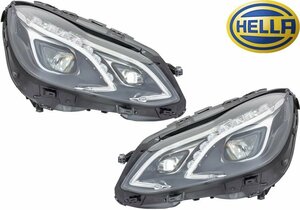 【M’s】 W212 S212 ベンツ AMG Eクラス 後期 2013-2016 HELLA LED ヘッドライト 左右 セット 純正OEM パーツ 部品 2128202539 2128202639