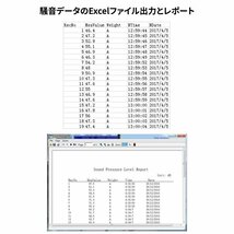 メーカ保証 データロガー機能 データ容量1年分 PCソフト付 壁掛け騒音計アラーム騒音計 リアルタイム測定結果パソコンへSW-525B 点滅ライト_画像9