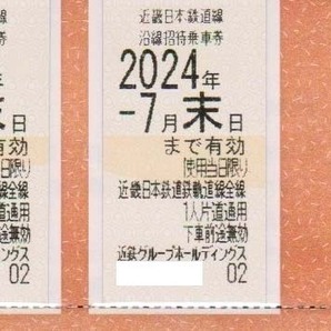 近畿日本鉄道 株主優待券 乗車券 近鉄 切符 きっぷの画像1