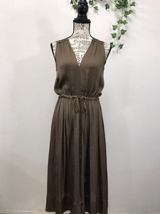 2468　【　BCBGMAXAZRIA　】ノースリーブウエスト紐付き　ワンピース　　サイズ：xs　色：チャコール