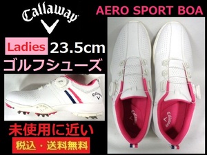 未使用に近い■Callaway■ゴルフシューズ■AEROSPORT BOA WM 18■ 23.5cm■PK■送料無料