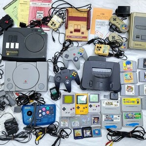 ＃2734【まとめセット】ファミリーコンピューター スーパーファミコン ニンテンドー64 PS1 GAMEBOY ポケステ 合計30点【動作未確認】の画像1