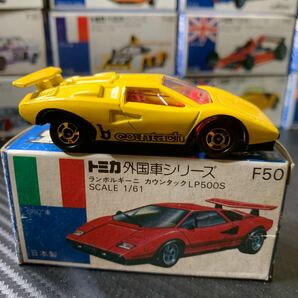 トミカ 日本製 青箱 当時物 絶版 外国車シリーズ ランボルギーニ カウンタック LP500S SCALE 1/61 中古品の画像3