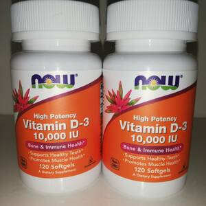 [2 piece set ] vitamin D3 10000IU 120 bead NOW Foodsnauf-z[ new goods * including carriage ]