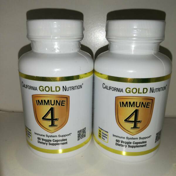 【2個セット】Immune4 イミューン4 ビタミンC ビタミンD 亜鉛 セレン 60ベジカプセル California Gold Nutrition【新品・送料込】