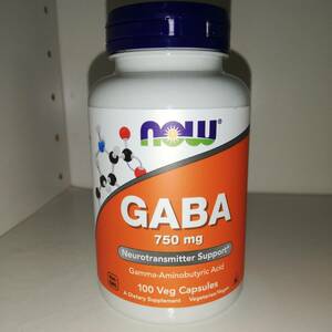 GABA 750mg 100カプセル ギャバ NOW Foods ナウフーズ【新品・送料込】