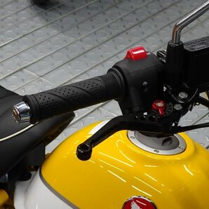 h213 赤 ブレーキ クラッチ バイクレバー 6段階調整 ショート ホンダ CL250 モンキー125 グロム GROM CB125R CB250R CBR400R等に適合の画像6