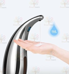 自動 ソープ ディスペンサー 300ml 【10シルバー】 オート タッチレス 非接触 手洗い石鹸 食器用洗剤 洗濯洗剤 多用途