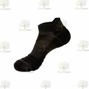  lady's ventilation nonslip socks for sport socks [K-304 black ] running walking woman cotton free size 