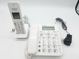 Panasonic cordless telephone machine parent machine *VE-GD36* cordless handset *KX-FKD558-W* Panasonic telephone machine *VE-GD36-W* white * electrification verification settled *